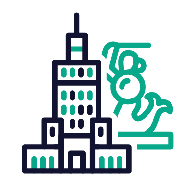 Warsaw, Animated Icon, Outline