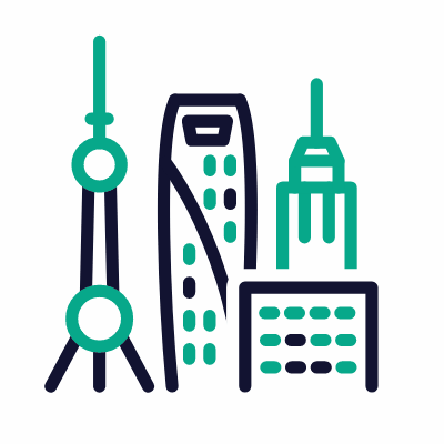 Shanghai, Animated Icon, Outline