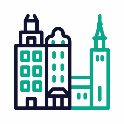 Stockholm, Animated Icon, Outline