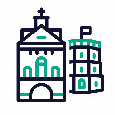 Vilnius, Animated Icon, Outline