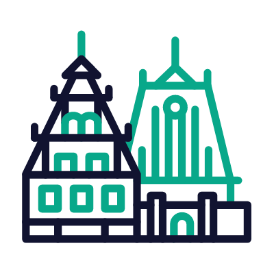 Riga, Animated Icon, Outline
