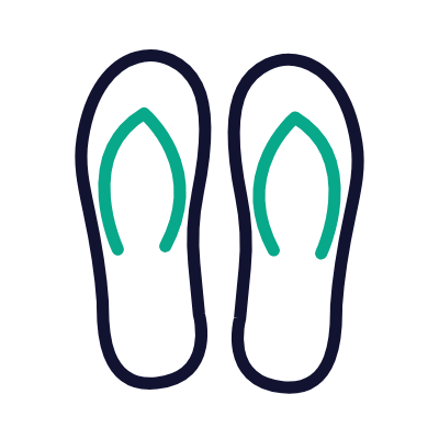Flip-flops, Animated Icon, Outline