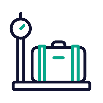 Baggage weight, Animated Icon, Outline