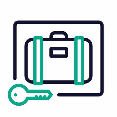 Baggage lock, Animated Icon, Outline