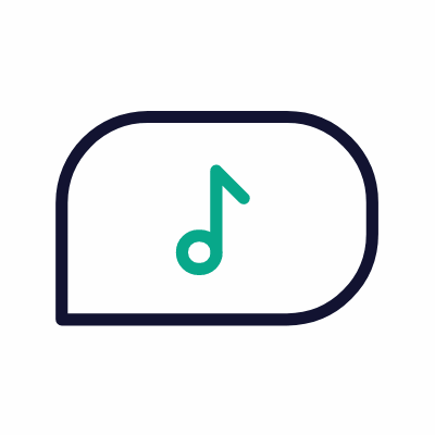 Chat note, Animated Icon, Outline