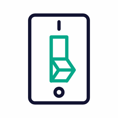 Light switch, Animated Icon, Outline