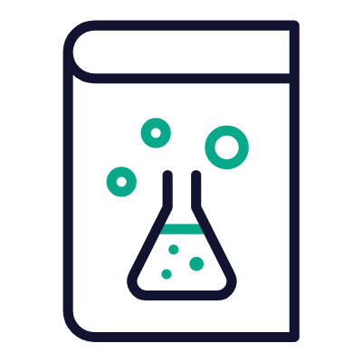 Chemistry Book, Animated Icon, Outline