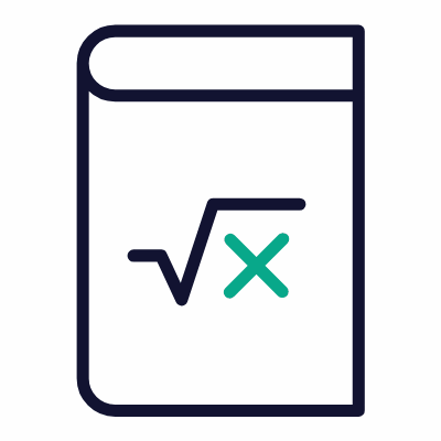 Math Book, Animated Icon, Outline