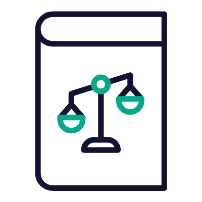 Law Book, Animated Icon, Outline