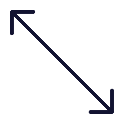 Diagonal Expand, Animated Icon, Outline