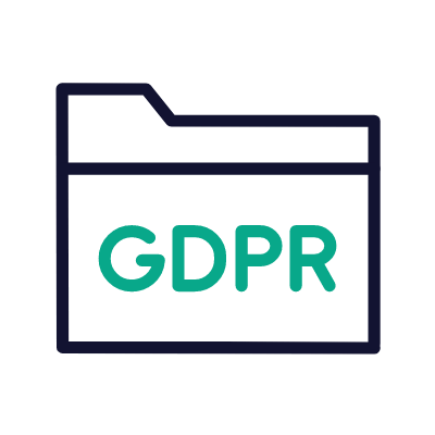 GDPR Data, Animated Icon, Outline