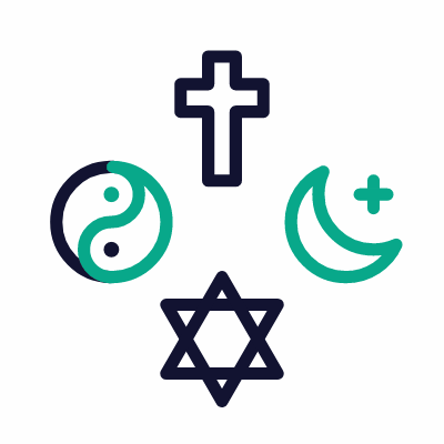 Religions, Animated Icon, Outline