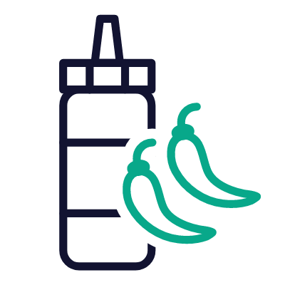 Hot Sauce, Animated Icon, Outline
