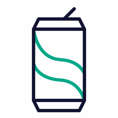 Soda Can, Animated Icon, Outline