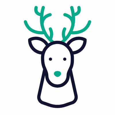 Reindeer, Animated Icon, Outline