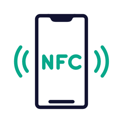 Scanning NFC, Animated Icon, Outline