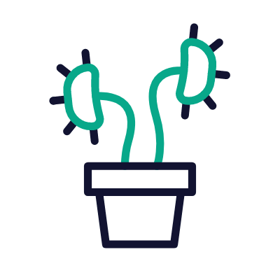Venus Fly Trap, Animated Icon, Outline