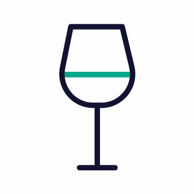 Wine, Animated Icon, Outline