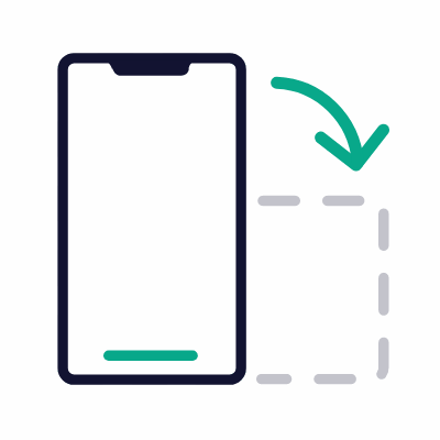 Rotate phone, Animated Icon, Outline