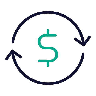 Recurring Cash, Animated Icon, Outline