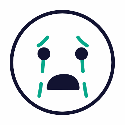 Cry emoji, Animated Icon, Outline