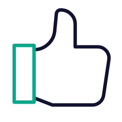 Thumb up, Animated Icon, Outline