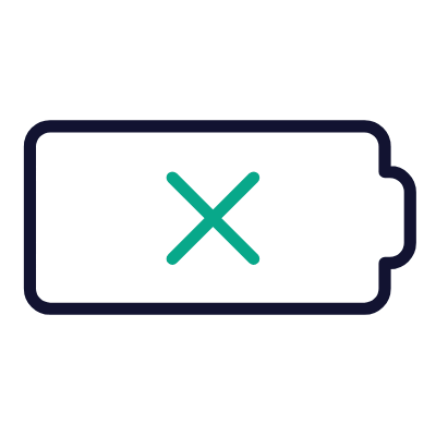 Empty Battery, Animated Icon, Outline