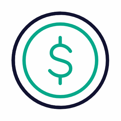 Dollar coin, Animated Icon, Outline