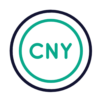 CNY coin, Animated Icon, Outline