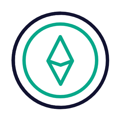 ETH coin, Animated Icon, Outline