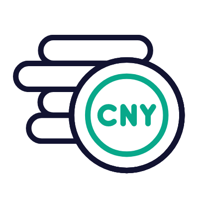 CNY coins, Animated Icon, Outline