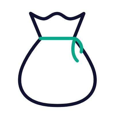 Money bag, Animated Icon, Outline