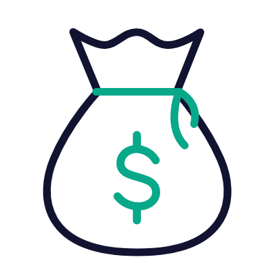 Dollar bag, Animated Icon, Outline