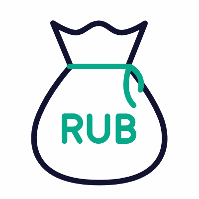 RUB bag, Animated Icon, Outline
