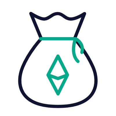 ETH bag, Animated Icon, Outline