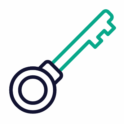 Key, Animated Icon, Outline