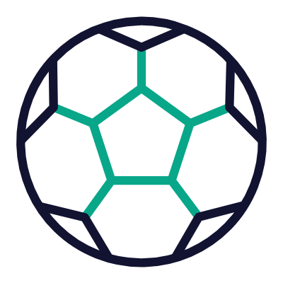 Football ball, Animated Icon, Outline