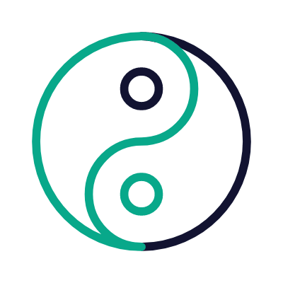 Yin Yang, Animated Icon, Outline