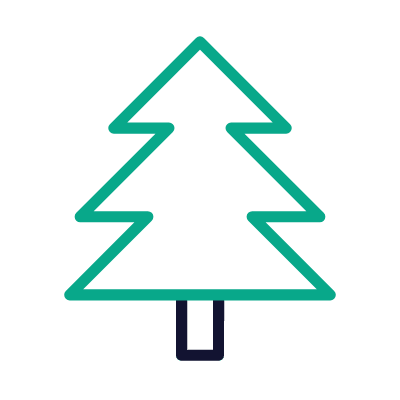 Pine tree, Animated Icon, Outline