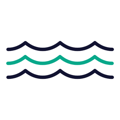 Ocean, Animated Icon, Outline