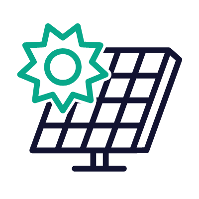Solar panel, Animated Icon, Outline