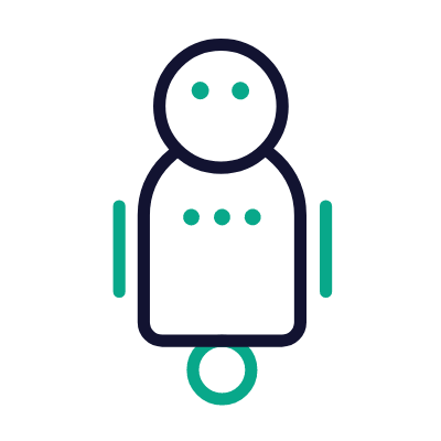 Robot, Animated Icon, Outline