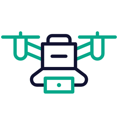 Drone, Animated Icon, Outline