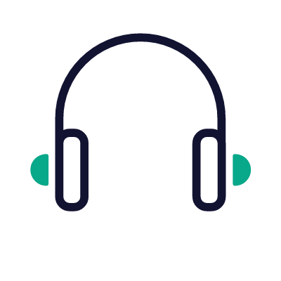 Headphones, Animated Icon, Outline