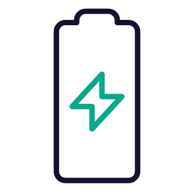 Battery, Animated Icon, Outline
