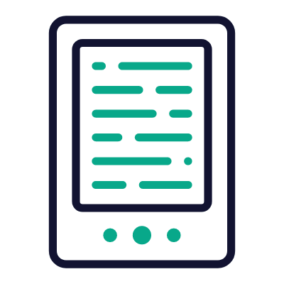 Ebook reader, Animated Icon, Outline