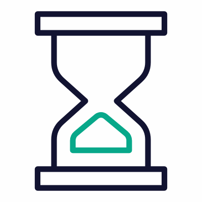 Hourglass, Animated Icon, Outline