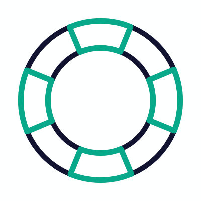 Safety ring, Animated Icon, Outline