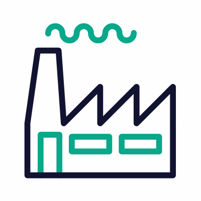 Factory, Animated Icon, Outline
