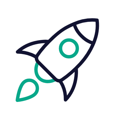 Rocket, Animated Icon, Outline